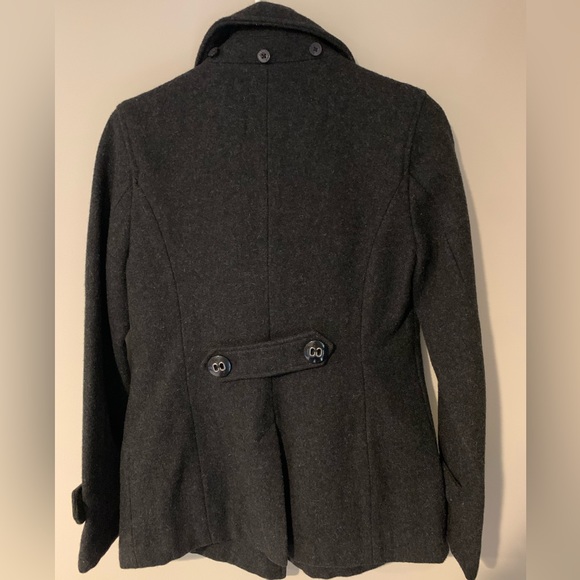 Aeropostale Wool Peacoat Women’s Charcoal Gray Small - Picture 4 of 4